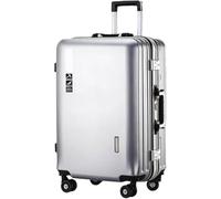 OZSSLJJ Bagagli USB Ricarica Composito Resistenza all'usura e Graffi Valigie con Ruote Bagagli Carry On, A, 22 in