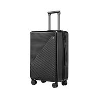 OZSSLJJ Bagaglio da viaggio leggero rigido a 4 ruote da 50,8 cm, bagaglio da lavoro per donne bagagli da portare avanti, Nero , 20" (51 cm)