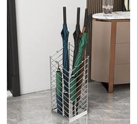 OZTYSGXM Portaombrelli Rettangolare In Acciaio Inox, Base Quadrata, Elevata Capacità Di Carico, Portaombrelli per Uso Domestico Ingresso Ufficio Hotel,Silver