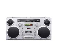 OZTYSGXM Registratore radio AM/FM, stile anni '80, registratore portatile vintage con manico, supporta la riproduzione di schede SD/USB, per riunioni di famiglia e viaggi, bianco