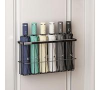 OZTYSGXM Scaffale Multifunzionale per Riporre Gli Ombrelli, Scaffale da Parete per Riporre Gli Ombrelli per Ingresso Ufficio Hotel, Grande Capacità/Risparmio Spazio,Black