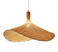 OZWJDY Wabi-Sabi - Lampada a sospensione giapponese, 40 cm, tessuta a mano, ideale per camere da letto, sala da pranzo, ingressi e molto altro ancora. Lampada da soffitto in stile fattoria che combina