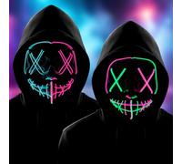 OZXVXZO Masques de Halloween, Masques intégraux colorés pour soirées rave. Accessoires de jeu de rôle, Masque d'horreur d'Halloween Convient pour les Festivals et fêtes de Cosplay -F