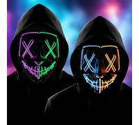 OZXVXZO Masques de Halloween, Masques intégraux colorés pour soirées rave. Accessoires de jeu de rôle, Masque d'horreur d'Halloween Convient pour les Festivals et fêtes de Cosplay -E