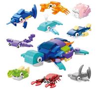 OZXVXZO Mini Blocchi da Costruzione per Bambini, 10 Pack Mini Blocchi da Costruzione per Animali, Party Favors per Pasqua Carnevale Natale-A