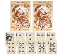 OZXVXZO Pack Carte da Gioco di Carte Poker Set di Natale Professionali Giochi di Carte Playing Cards Poker Cards per Riunione di Famiglia Riunione di Amici