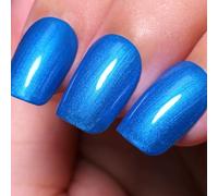 Ozzeal Smalto Semipermanente Glitter, 15ML HEMA Free Blu Cobalto Perla Glitterato Smalto Semipermanente Unghie Autunno Inverno Gel Nail Polish Scintillio e lucentezza Smalto Gel Unghie Manicure