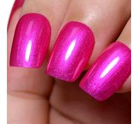 Ozzeal Smalto Semipermanente Glitter, 15ML HEMA Free Rosa Rosa Perla Glitterato Smalto Semipermanente Unghie Autunno Inverno Gel Nail Polish Scintillio e lucentezza Smalto Gel Unghie Manicure