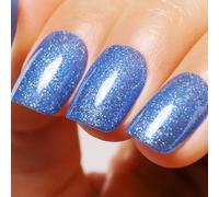 Ozzeal Smalto Semipermanente Glitter, Blu Chiaro Iridescente Glitterato Smalto Semipermanente Unghie Arcobaleno Estivo Gel Nail Polish Brillantezza Scintillante Smalto Gel Unghie 15ML
