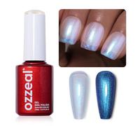 Ozzeal Smalto Semipermanente Glitter, Blu Trasparente Perla Glitterato Smalto Semipermanente Unghie Primavera Estate Gel Nail Polish lucentezza Smalto Gel Unghie 15ML