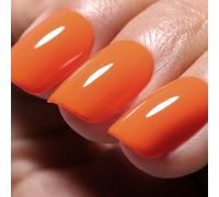 Ozzeal Smalto Semipermanente Unghie Arancione, 15ML Arancione Smalti Semipermanenti Per Unghie Manicure D'avviamento All'arte Smalto Gel Unghie UV Autunno Inverno Gel Nail Polish Per Donne
