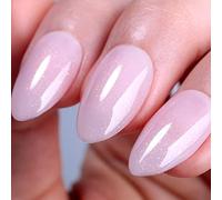 Ozzeal Smalto Semipermanente Unghie Trasparente, Rosa Chiaro Oro Glitter Smalti Semipermanenti Per Unghie Iridescente Glitter Cristallo Gel Nail Polish Primavera Estate Smalto Gel 15ML