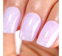 Ozzeal Smalto Semipermanente Unghie Trasparente, Viola Lavanda Glitter Smalti Semipermanenti Per Unghie Iridescente Glitter Cristallo Gel Nail Polish Primavera Estate Smalto Gel 15ML