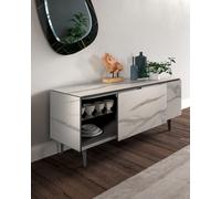 Ozzio Madia Plana art. X308 con basamento in metallo da L.181.5 cm e H.74 cm - 2 ante