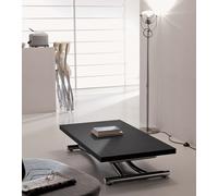 Ozzio Tavolino trasformabile Mondial art. T096 con struttura in metallo e piano in ecolegno da 115x65 cm - Con piano a libro