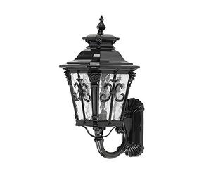 OZZKI Applique da Parete Interni LUCCIA ESTERNA ESTERNA TRADIZIONALE Lampada da parete One-Light Lanterna a muro impermeabile Lanterna for esterni Lampioni a parete Semplici Lanterne E27 Base Black Fi