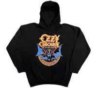 Ozzy Osbourne Felpa con Cappuccio Bat Circle Logo Nuovo Ufficiale Uomo Nero Size XXL