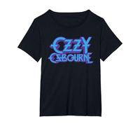Ozzy Osbourne Purple And Blue Logo Maglietta, Donna Plus-Size, Nero, 1X