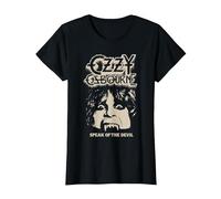 Ozzy Osbourne Speak of The Devil Face Maglietta, Donna, Nero, L