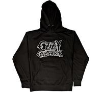 Ozzy Osbourne 'Vintage Logo' (Nero) Felpa con Cappuccio Pullover - UFFICIALE