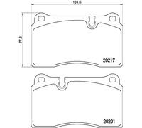 P 02 002 BREMBO Kit pastiglie freno, Freno a disco per ASTON MARTIN