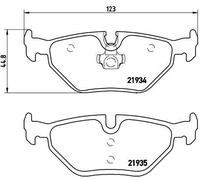 Set di pastiglie freno BREMBO P 06 025, posteriore