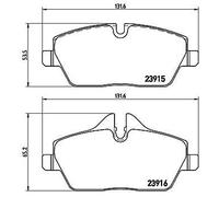 P 06 034 BREMBO Kit pastiglie freno, Freno a disco per BMW,MINI