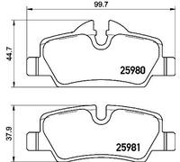 P 06 090 BREMBO Kit pastiglie freno, Freno a disco per MINI