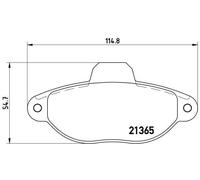 KIT PASTIGLIE FRENO ANT BREMBO FIAT CINQUECENTO 0.9 ie S 29KW 91>99 P23054