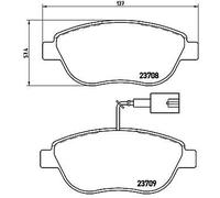 P 23 087 BREMBO Kit pastiglie freno, Freno a disco per ABARTH,CHRYSLER,FIAT,LANC