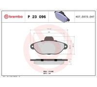 P 23 096 BREMBO Kit pastiglie freno, Freno a disco per FIAT,LANCIA,ZASTAVA