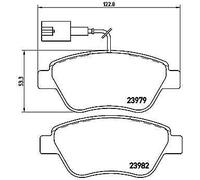 P 23 108 BREMBO Kit pastiglie freno, Freno a disco per FIAT