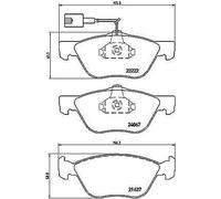P 23 112 BREMBO Kit pastiglie freno, Freno a disco per ALFA ROMEO,FIAT