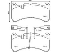 P 23 186 BREMBO Kit pastiglie freno, Freno a disco per ALFA ROMEO