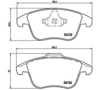 Set di pastiglie freno BREMBO P 24 076, anteriore
