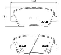 P 30 081 BREMBO Kit pastiglie freno, Freno a disco per GENESIS,HYUNDAI,KIA