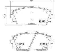 P 30 115 BREMBO Kit pastiglie freno, Freno a disco per KIA