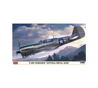 P-40n Warhawk Natural Metal Aces 1:48 Plastic Model Kit HASEGAWA