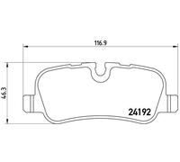 P 44 019 BREMBO Kit pastiglie freno, Freno a disco per LAND ROVER
