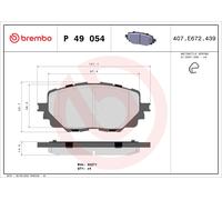 P 49 054 BREMBO Kit pastiglie freno, Freno a disco per ABARTH,FIAT,MAZDA