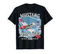P-51D Mustang Vintage North American Fighter Warbirds Maglietta
