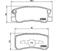 P 54 031 BREMBO Kit pastiglie freno, Freno a disco per BAIC,BAIC WEIWANG,CHRYSLE
