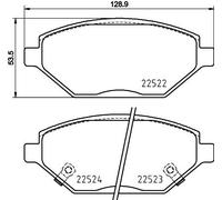 P 59 093 BREMBO Kit pastiglie freno, Freno a disco per CHEVROLET,OPEL,VAUXHALL
