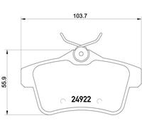 Brembo P 61 114 - Pastiglia Freno - Posteriore