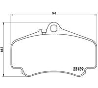 P 65 011 BREMBO Kit pastiglie freno, Freno a disco per PORSCHE