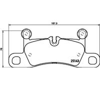 P 65 042 BREMBO Kit pastiglie freno, Freno a disco per PORSCHE