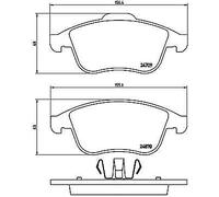 P 68 045 BREMBO Kit pastiglie freno, Freno a disco per RENAULT