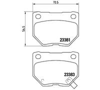 P 78 016 BREMBO Kit pastiglie freno, Freno a disco per SUBARU