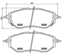 P 78 017 BREMBO Kit pastiglie freno, Freno a disco per ,SUBARU
