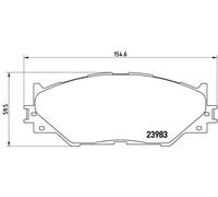 P 83 074 BREMBO Kit pastiglie freno, Freno a disco per LEXUS